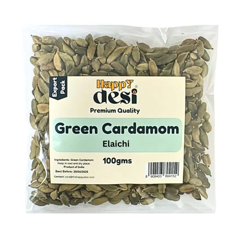 Happy Desi Green Cardamom - 100g-Global Food Hub