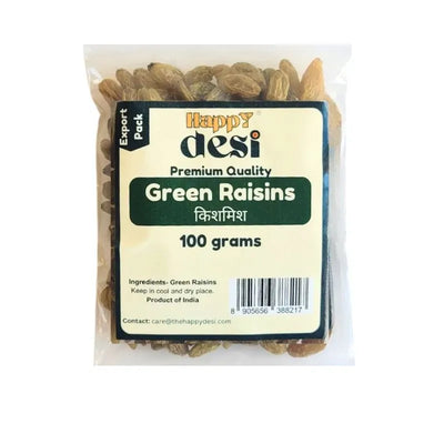 Happy Desi Green Raisins - 100g-Global Food Hub