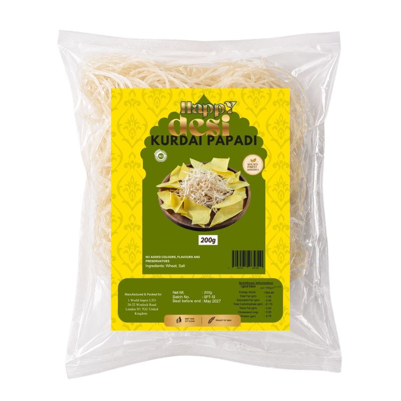 Happy Desi Kurdai Papadi - 200g-Global Food Hub