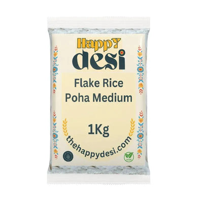 Happy Desi - Medium Poha (Flake Rice) - 1Kg-Global Food Hub