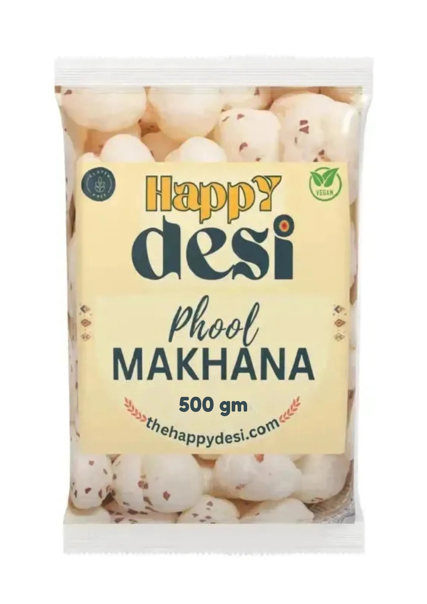 Happy Desi Phool Makhana - 500g-Global Food Hub