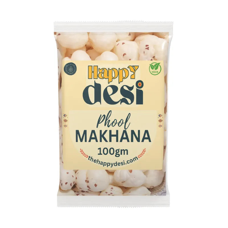 Happy Desi - Phool Makhana-100 grams-Global Food Hub