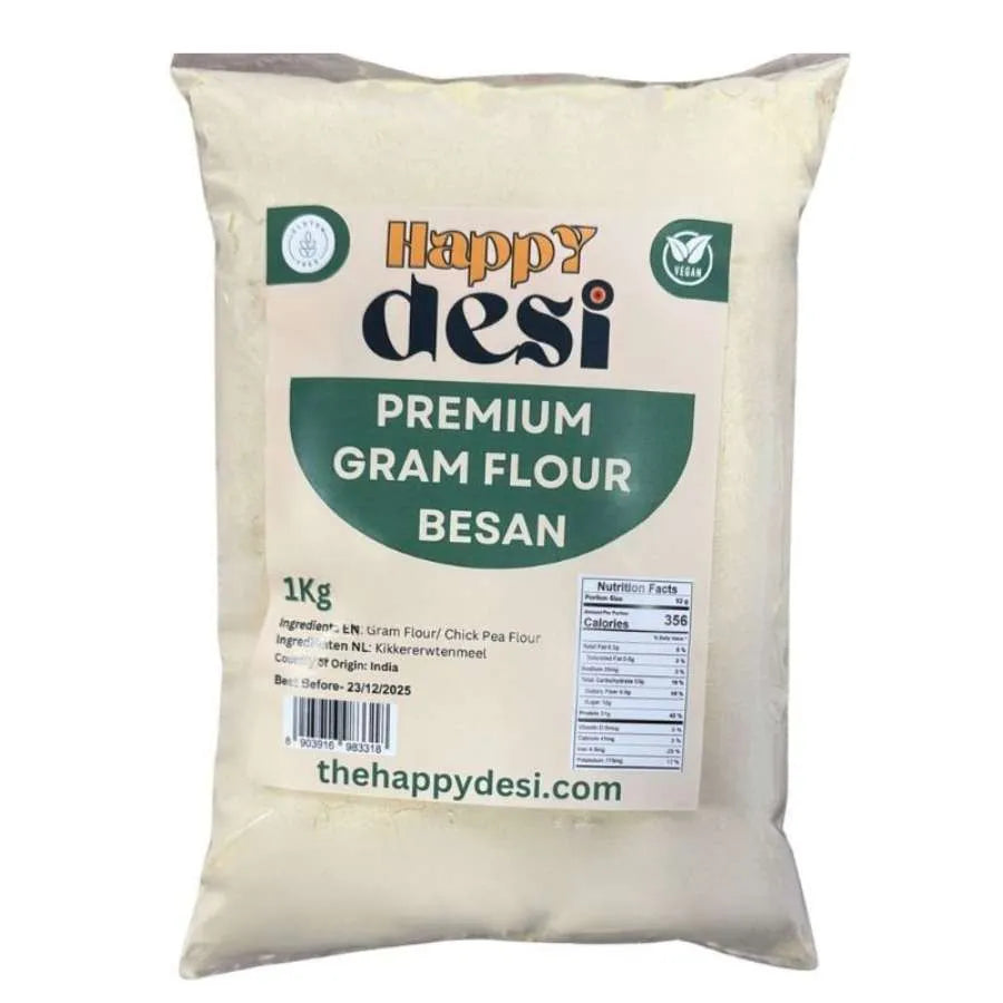 Happy Desi- Premium Gram Flour (Besan) - 1Kg-Global Food Hub