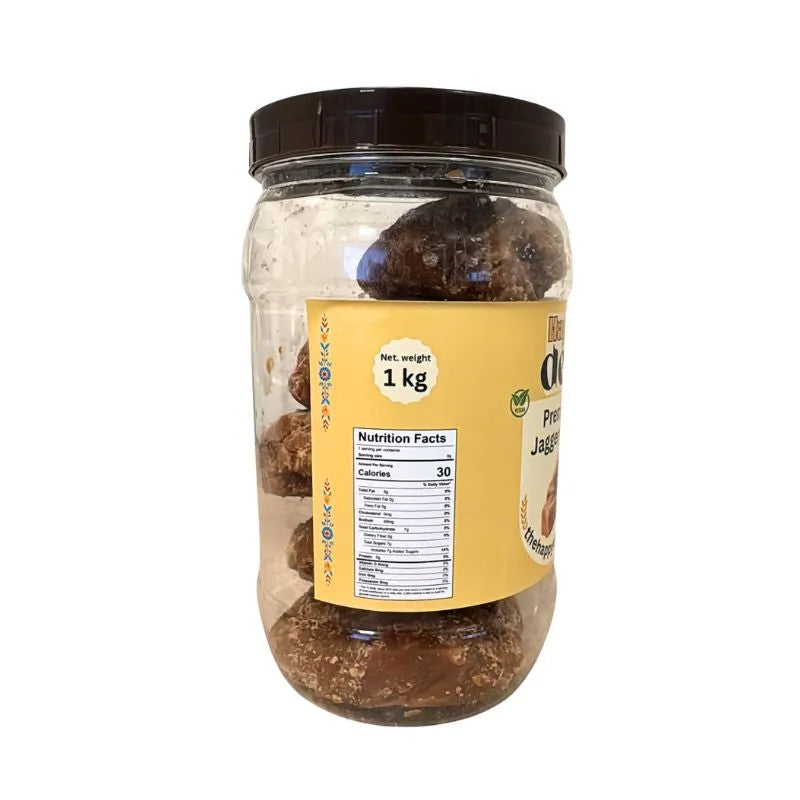 Happy Desi Premium Jaggery Pesi - 1kg-Global Food Hub