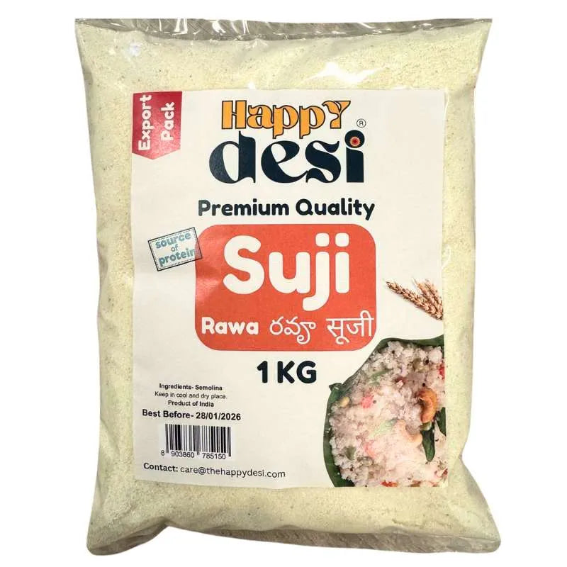 Happy Desi- Rawa Suji - 1 Kg-Global Food Hub