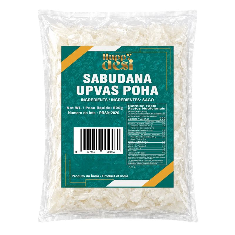 Happy Desi Sabudana Upvas Poha - 500g-Global Food Hub