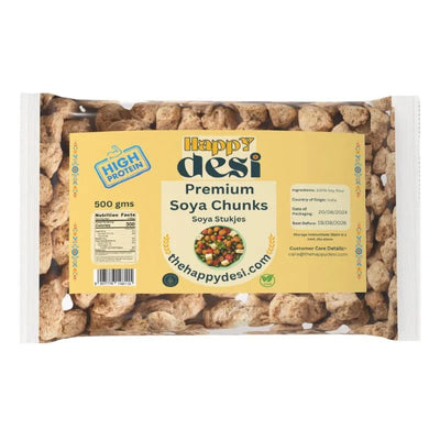 Happy Desi Soya Chunks - 500g-Global Food Hub