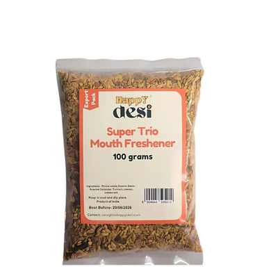 Happy Desi Super Trio Mouth Freshener - 100g-Global Food Hub