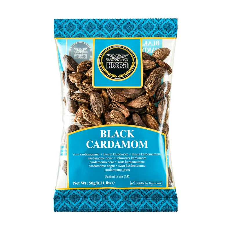 Heera Black Cardamoms 50g-Global Food Hub