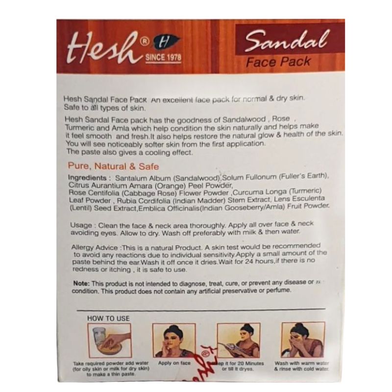 Hesh Sandalwood Face Pack - 100g-Global Food Hub