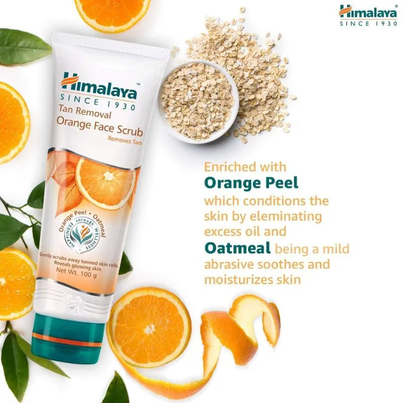 Himalaya Herbals Tan Removal Orange Face Scrub - 100g-Global Food Hub