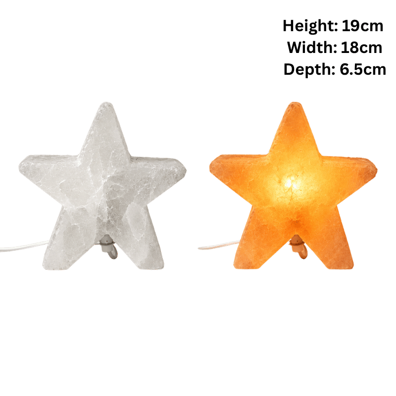 Himalaya Salt Lamp Star Shape - White-Global Food Hub