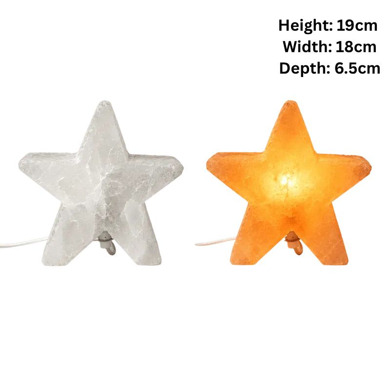 Himalaya Salt Lamp Star Shape - White-Global Food Hub