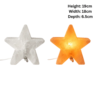 Himalaya Salt Lamp Star Shape - White-Global Food Hub