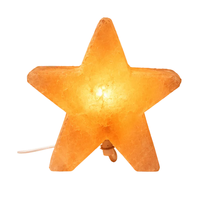 Himalaya Salt Lamp Star Shape - White-Global Food Hub