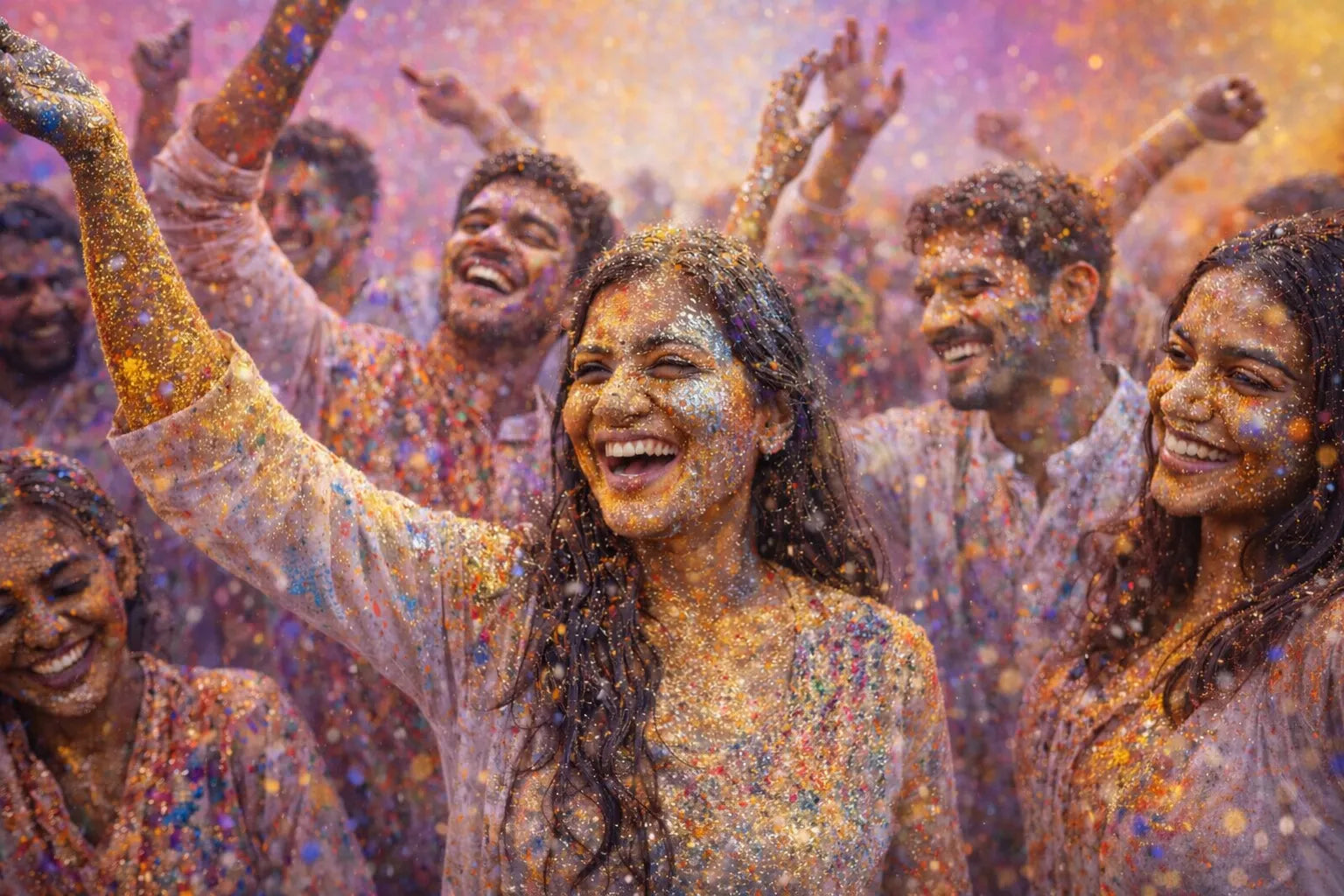 Holi Gold Color - 40g - Mix a sparkle of gold trough any holi color to enhance your shine.-Global Food Hub