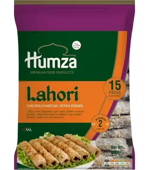 Humza Frozen Lahori Chicken Charcoal Seekh Kebab- 900g-Global Food Hub