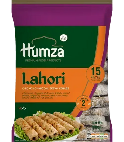 Humza Frozen Lahori Chicken Charcoal Seekh Kebab- 900g-Global Food Hub