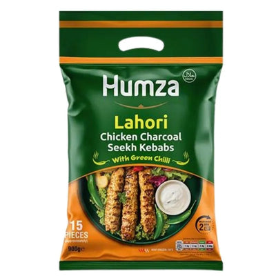 Humza Frozen Lahori Chicken Seekh Kebab Green Chilli- 900g-Global Food Hub