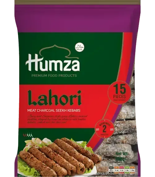 Humza Frozen Lahori Meat Charcoal Seekh Kebab - 900g-Global Food Hub