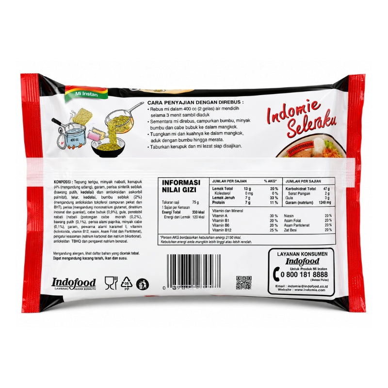 Indomie Instant Noodle Mi Kuah Rasa Seblak Hot Jeletot-Global Food Hub