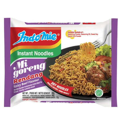 Indomie Noodle Mi Goreng Rendang Spicy Beef-80 grams-Global Food Hub