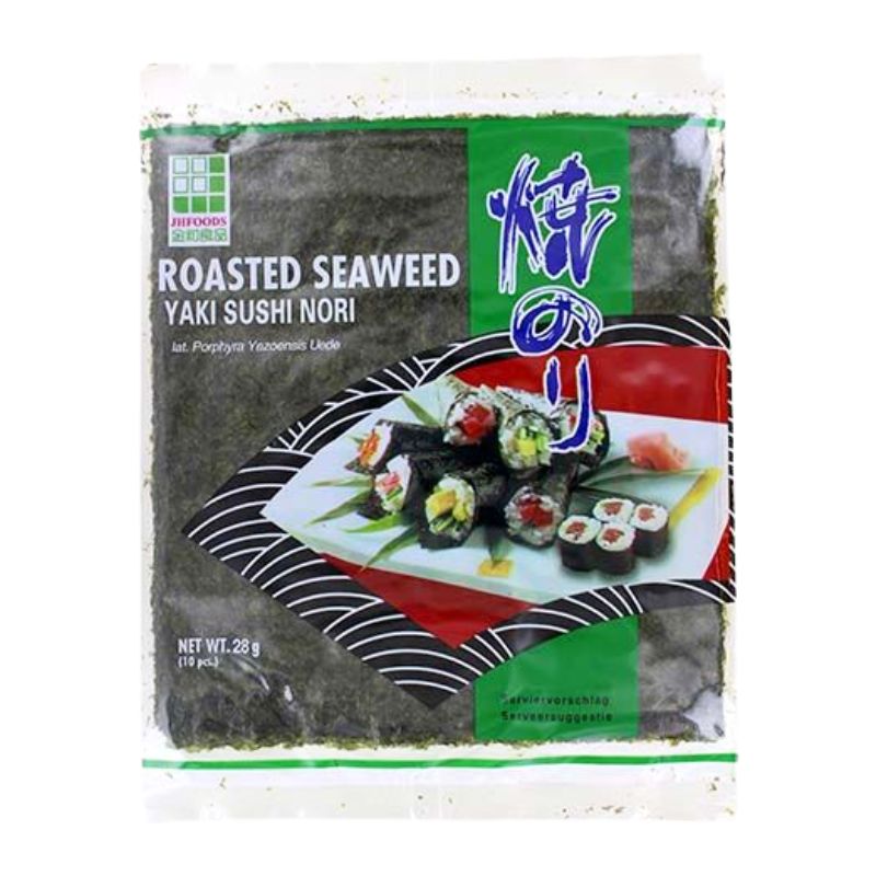 JH Foods Seaweed Roasted Yaki Sushi Nori Green - 28g-Global Food Hub