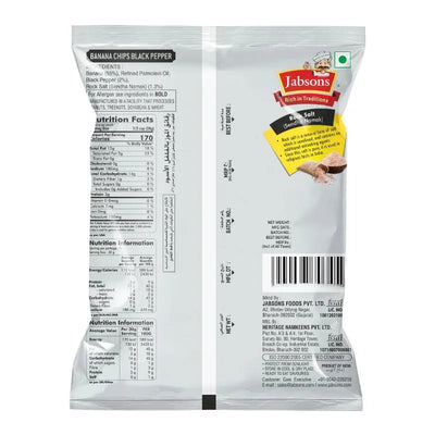 Jabsons Black Pepper Banana Chips - 150g-Global Food Hub