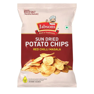 Jabsons Masala Sundried Potato Chips Red Chilli Masala - 110g-Global Food Hub