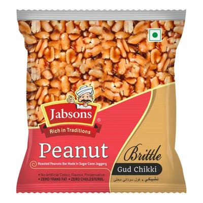 Jabsons Peanut Gud Chikki - 100g-Global Food Hub