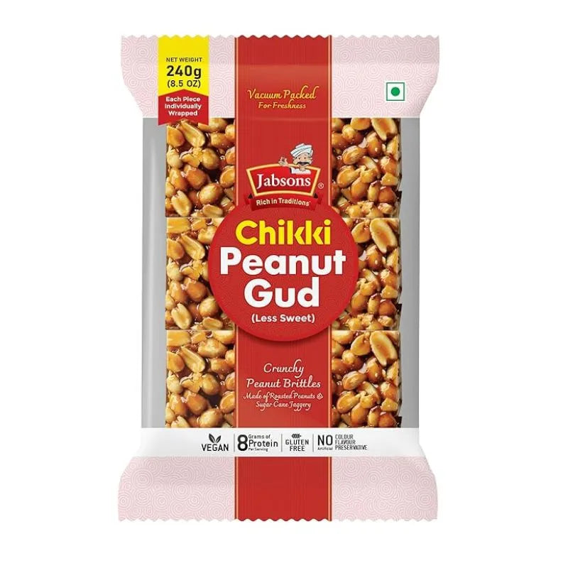 Jabsons Peanut Gud Chikki - 240g-Global Food Hub