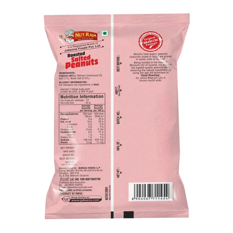Jabsons Salted Roasted Peanuts Value Pack 320g-Global Food Hub