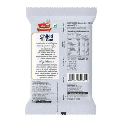 Jabsons Til Gud Chikki - 240g-Global Food Hub