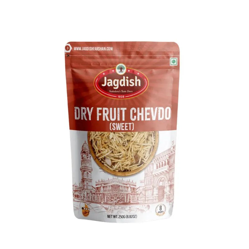 Jagdish Dry Fruit Chevdo (Sweet)-250 grams-Global Food Hub