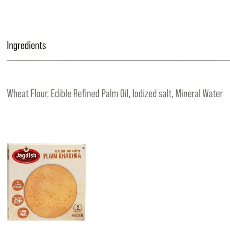 Jagdish Plain Khakhra - 200g-Global Food Hub