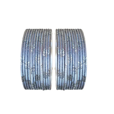 Jesika- B Metal Bangles Size 2.10 - Set of 24 - Dark Gray-Global Food Hub