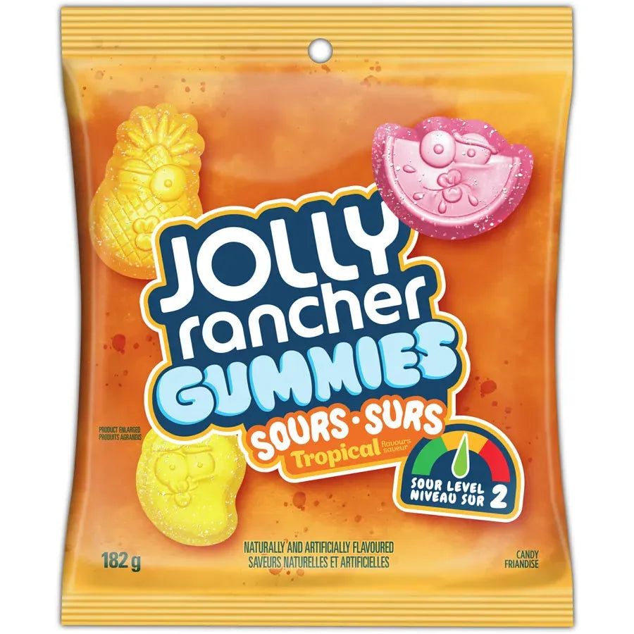 Jolly Rancher Gummies Sours Tropical - 182g-Global Food Hub