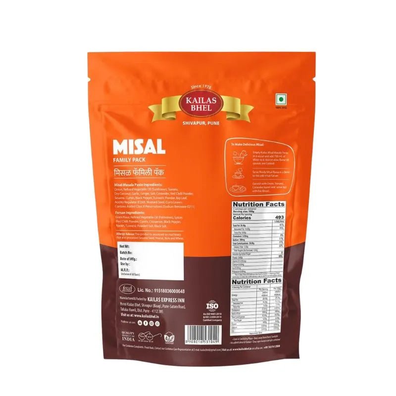 Kailash Bhel Special Misal Family Pack - 400g-Global Food Hub