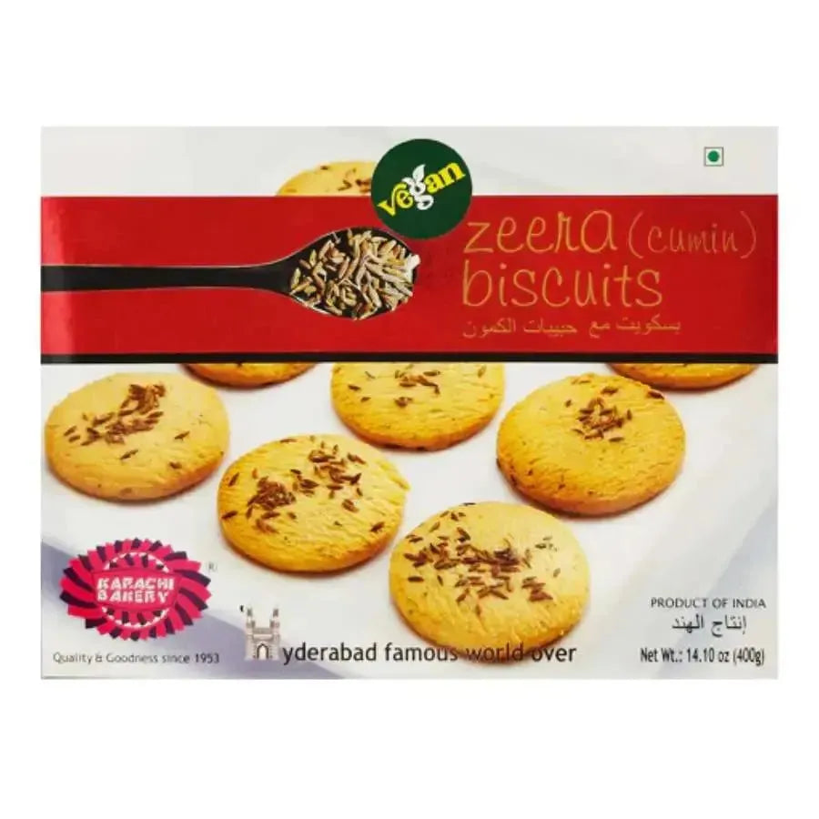 Karachi Bakery Vegan Jeera Biscuits - 400g-Global Food Hub