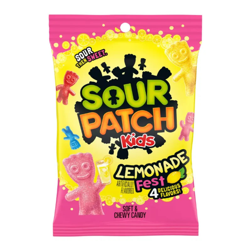 Kids Sour Patch Kids Lemonade Peg Bag-102gm-Global Food Hub