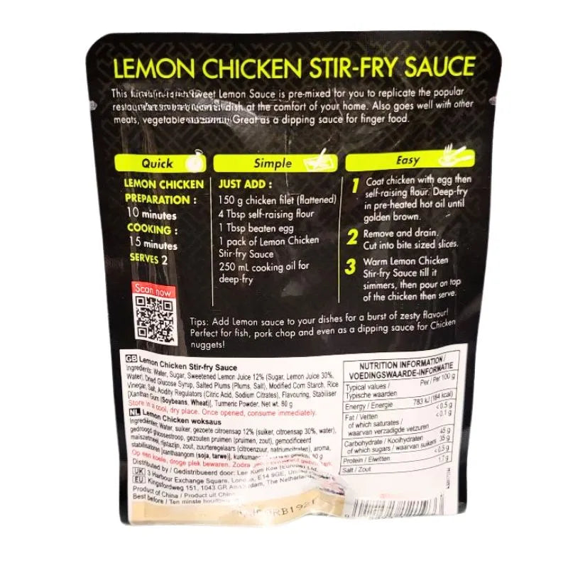 LKK - Lemon Chicken Stir-Fry Sauce - 80g-Global Food Hub