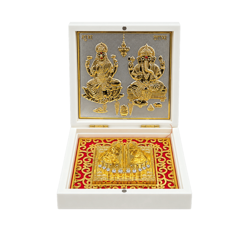 Lakshmi Ganesh Charan Paduka Gift Set-Global Food Hub