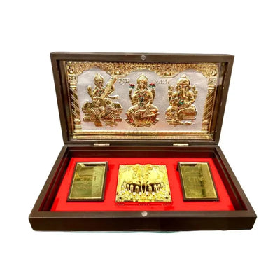 Lakshmi, Ganesh & Saraswati Pooja Charan Box-Global Food Hub