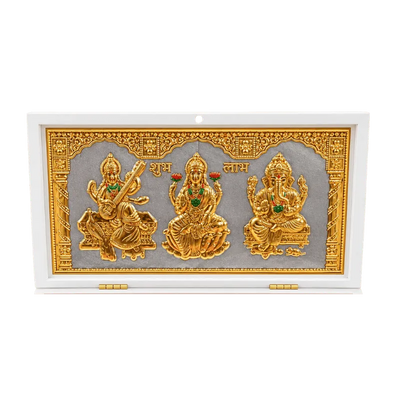 Lakshmi Saraswati Ganesh Charan Paduka Gift Set-Global Food Hub