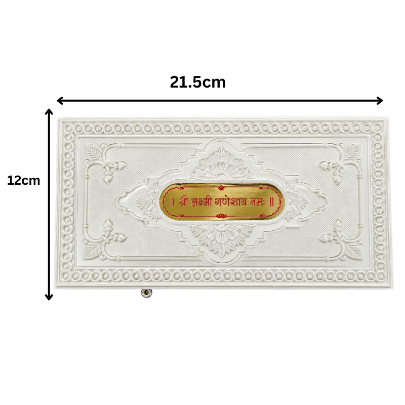 Lakshmi Saraswati Ganesh Photo Frame With Charan Paduka Gift Set-Global Food Hub