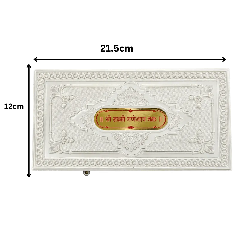 Lakshmi Saraswati Ganesh Photo Frame With Charan Paduka Gift Set-Global Food Hub