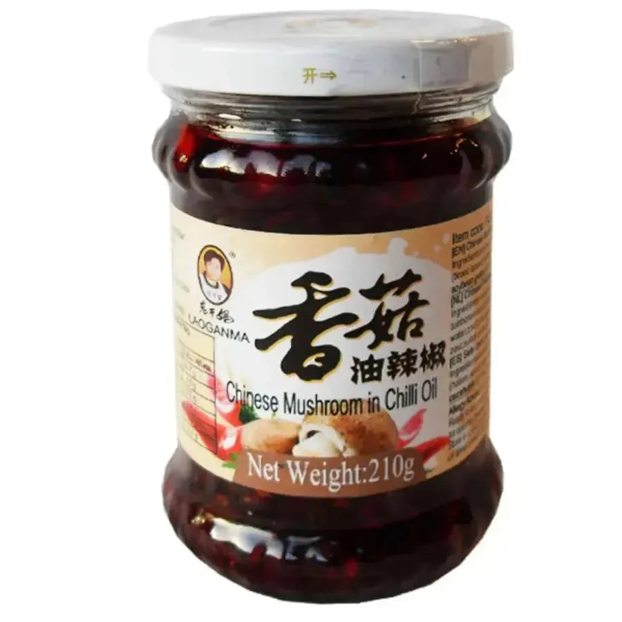 Lao Gan Ma - Chinese Mushrooms in Chilli Oil - 210g-Global Food Hub