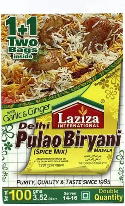 Laziza Delhi Pulao Biryani Masala - 100g-Global Food Hub