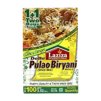 Laziza Delhi Pulao Biryani Masala - 100g-Global Food Hub