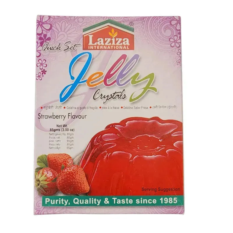 Laziza Jelly Crystals Strawberry Flavour - 85g-Global Food Hub